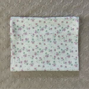 Modern Baby Pink White Floral Baby Swaddle Blanket Stretch Knit Green Flowers